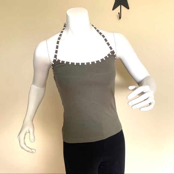 2/$20 Esprit Military Green Halter Top - Picture 2 of 13